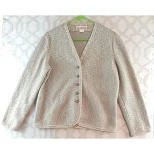 Vintage‎ Castleberry Sweater Womens Large Cardigan Gray Pullover Long Sleeve